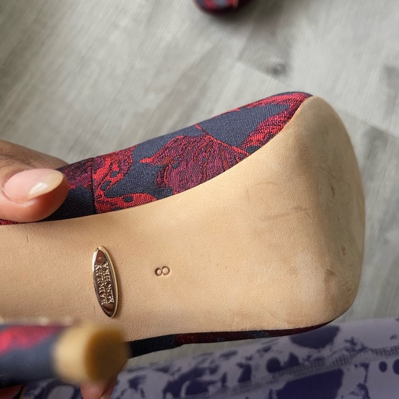 Badgley Mischka Blue and Red High Heel Shoes - Picture 9 of 9